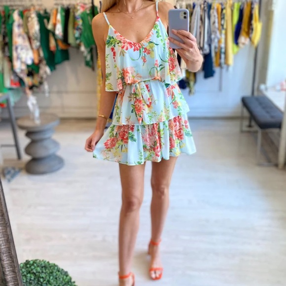 Small blue dress with flowers - NWT - Picture 3 of 3